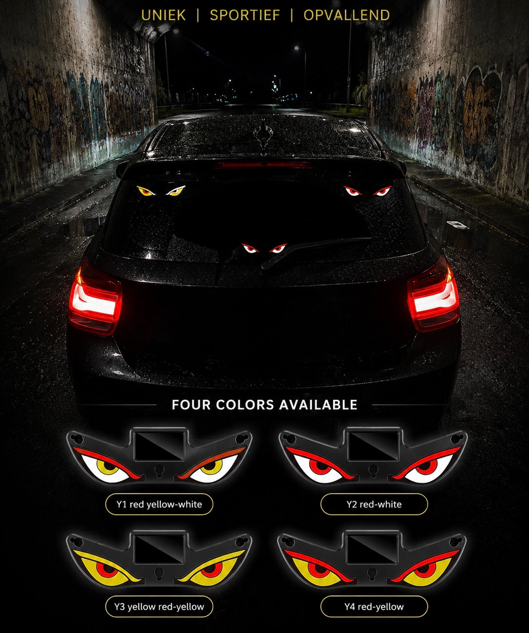 Universele LED Car Atmosphere Light – Angry Eyes
